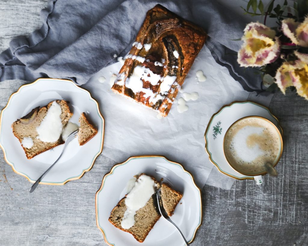 Healthy Banana bread capture from above