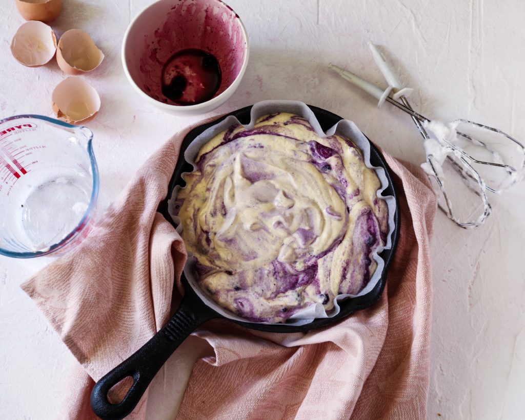 Our healthy gluten free cheesecake ready to go into the oven.