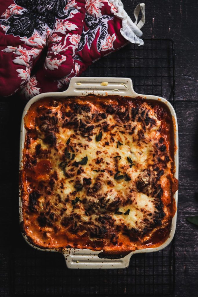 Kohlrabi lasagna casserole