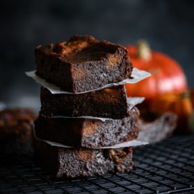 Fudgy Pumpkin Swirl brownies