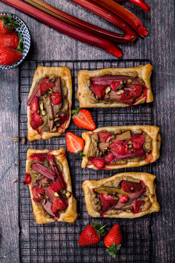 Strawberry-Rhubarb Pastry Tarts