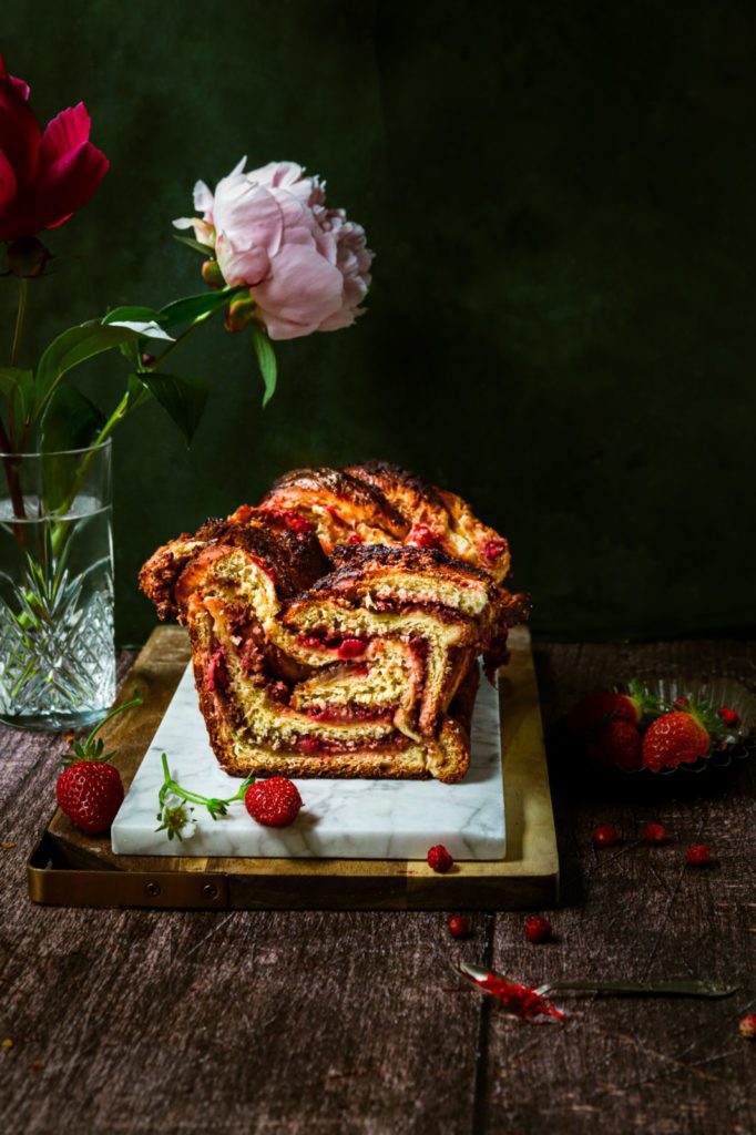 saffron. brioche dough, babka. summer. coconut