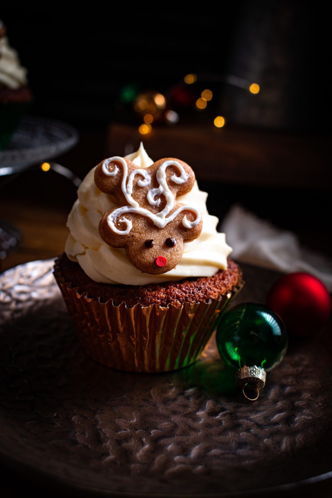 Rudolph Reindeer Gingerbread Cupcakes