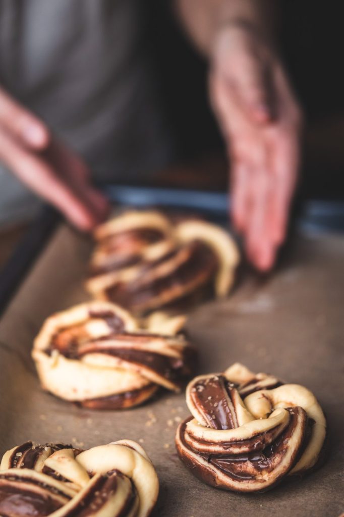 Nutella babka brioche buns, Nutella rolls, nutella recipes, babka bread recipes